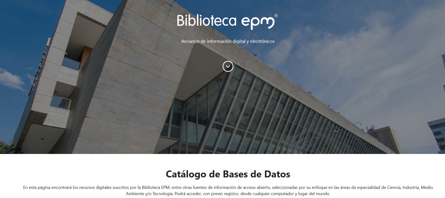 Bases de datos Biblioteca EPM